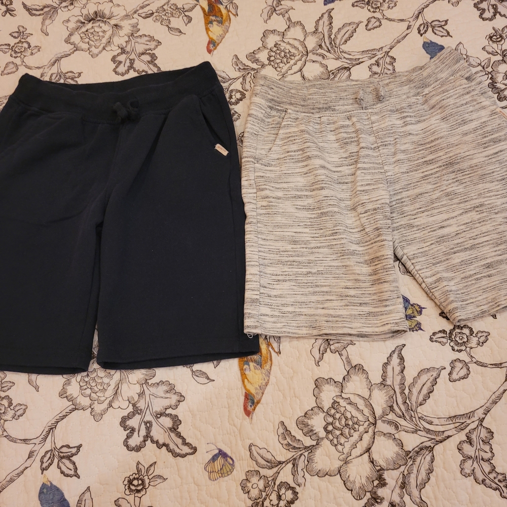 Original Weatherproof Vintage Navy and Gray Sweat Shorts Duo Sz 10-12 Boys
